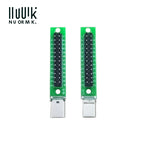 USB Type-C Male & Female Test Board 24Pin, Breakout Module with PCB and Pin Header