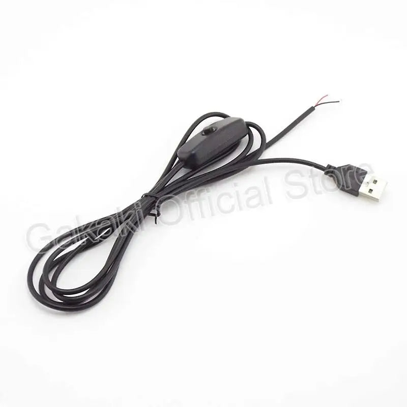 LED Strip USB Connector Cable Extension 2 Pin Power Supply Wire On/Off Switch Electrical 5V Wire For LED Lighting