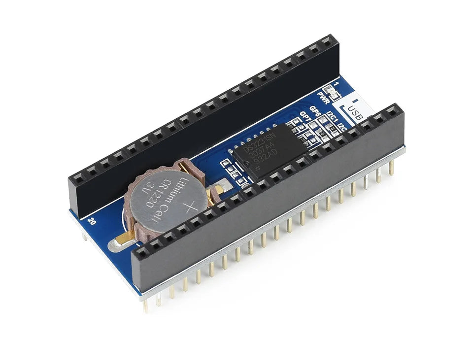 Waveshare Precision RTC Module for Raspberry Pi Pico, Onboard DS3231 Chip