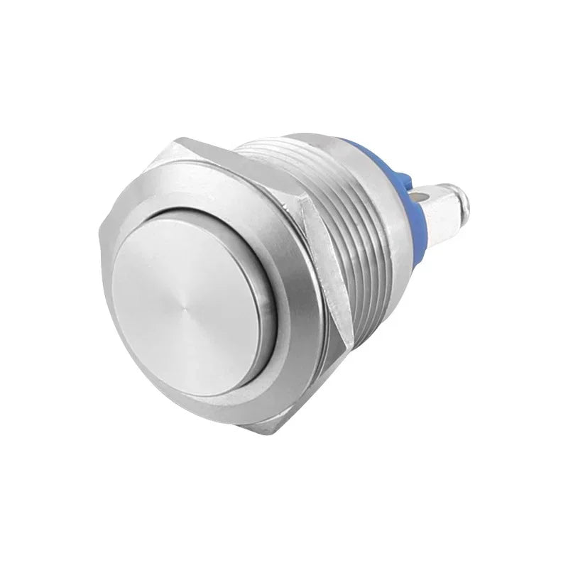 16mm Flat/High/Round Head Waterproof Momentary Reset Metal Push Button Switch Screw Terminal Car Engine Doorbell PC Power Switch