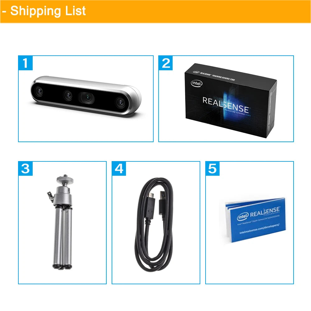 Intel RealSense Depth Camera Binocular D455 Inertial Measurement Unit 30fps RGB Resolution 1280x800 3D Sensing & Computer Vision