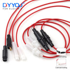 10PCS 5x20mm Glass Fuse Holder Fast Blow Screw Type 6x30mm with Electrical Wire Cable 250V AC Fuses Line Copper Strip Spring