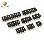 5Pcs/Lot 2.54mm SMD DIP Switch KM‑01 KM Series Gold Plated Pin 2/3/4/5/6/8/10Pin Patch Switch PCB Board Adjustable Toggle Switch