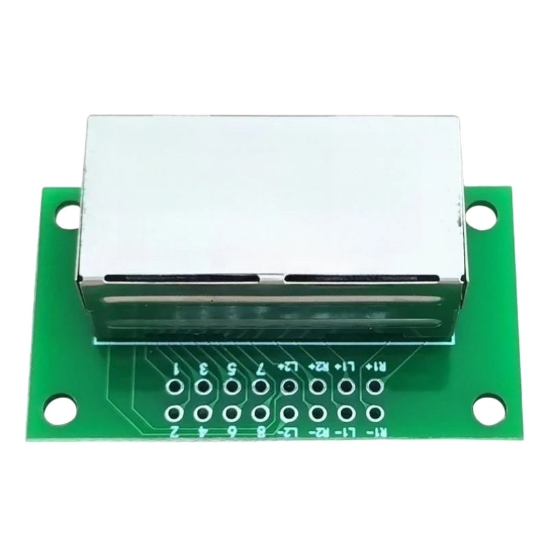 RJ45 Network Adapter Board RJ45 Double Light Female Socket Turn 2.54 Pitch Test Board RJ45 Network Port