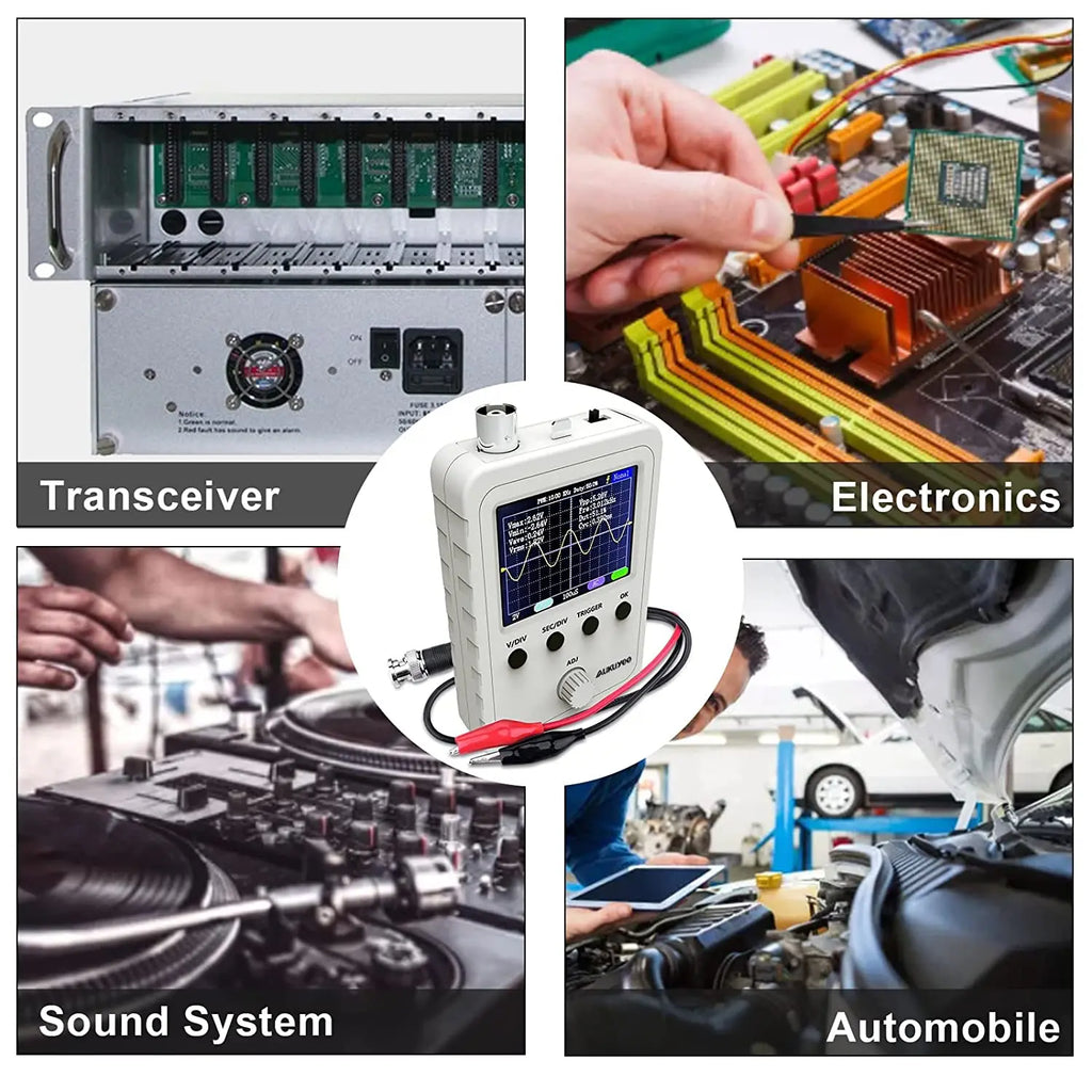 DSO PRO Handheld Digital Oscilloscope Portable Palm Size Oscillograph 5M Bandwidth 20MS/s Sampling Rate with P6100 BNC Probe