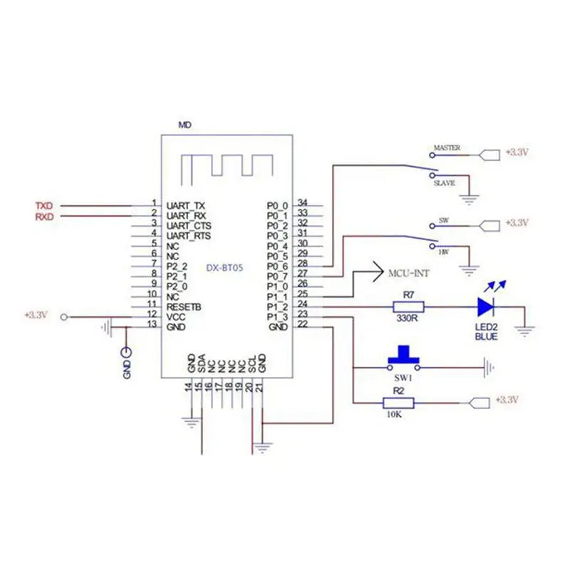 1Pcs CC2540 UART Serial Port Transceiver BLE 4.0 Bluetooth-compatible Module Low Energy For IOS Android DIY Projects