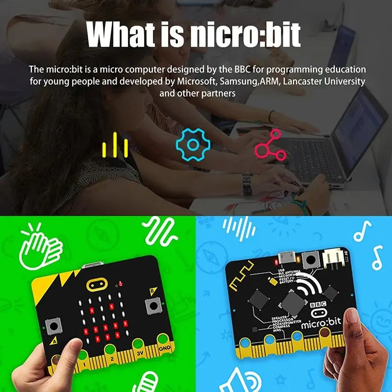 BBC Micro:Bit V2.22 Complete Set With Upgraded Processor, Built-In Speaker And Microphone Touch Sensitive Logo MicroBit