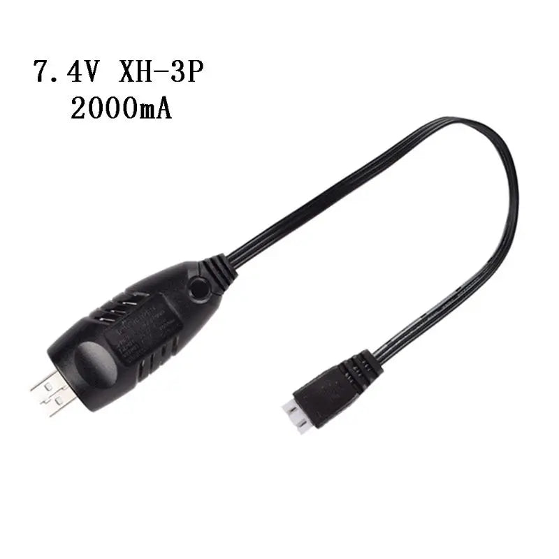 DX62 7.4v Charger 2000mA /1000mA/500mA XH-3P 2S Lipo Li-ion Electric RC Toys Aircraft Car Drone Robot for Tank 7.4V USB Charg