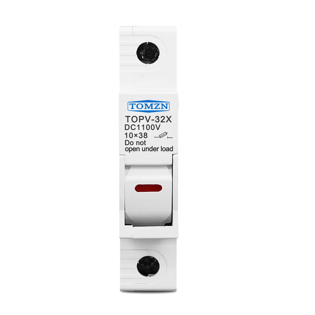 TOMZN 1P 2P DC Fuse Holder 10*38mm High Voltage Solar PV 1100V TOPV-30 Base Photovoltaic System Protection Protector GPV