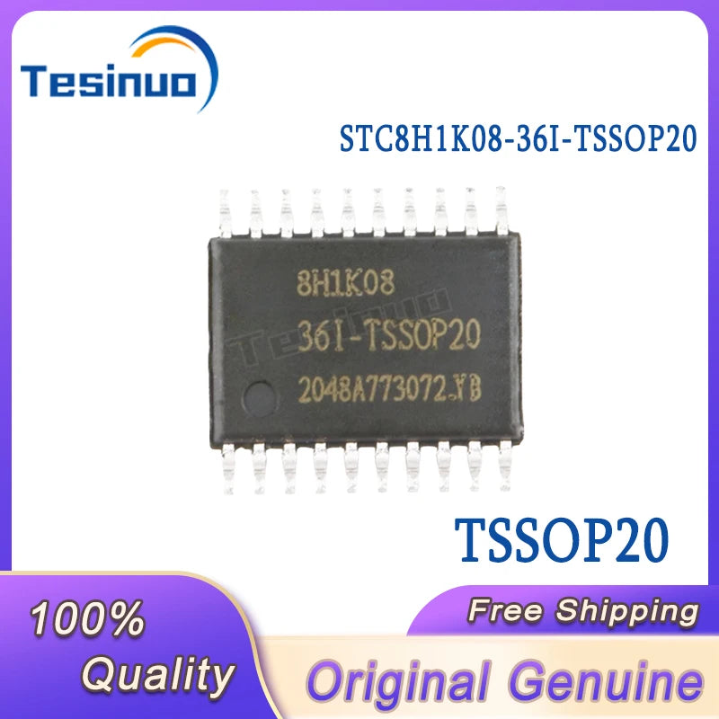 5-10/PCS New Original  STC8H1K08-36I-TSSOP20 8H1K08 STC8H1K08 TSSOP20 Enhanced 1T 8051 MCU, Microcontroller MCU