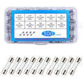 100/72pcs Car Fast-blow Glass Fuses Car Glass Tube Fuses 0.2-20A 0.5-30A Assorted Kit for Car Light Inflator vacuum Cleaner