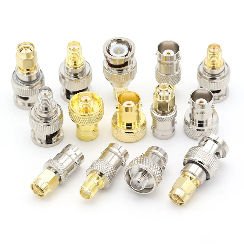 2PCS SMA Male Female to BNC Male Female Adapter SMA to BNC Connector for Wireless LAN Device, Coaxial Cable, Radio Antenna Adapt