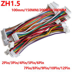 10PCS ZH 1.5mm Wire Cable Connector DIY ZH1.5 JST 2/3/4/5/6/7 Pin Electronic Line Single/double head Connect Terminal Plug 28AWG