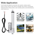 12V Electric Linear Actuator 50/100/150/200/250/300/350/400mm Stroke 3000N Electric Reciprocating Lifting Linear Motion Actuator