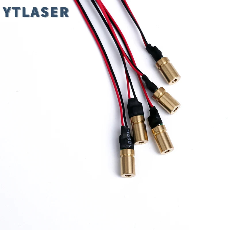 D6X13mm Adjustable Focus Laser Module 650nm Red Line/Cross Line Copper Head Positioning Lamp Laser Diode 1MW 5MW 10MW