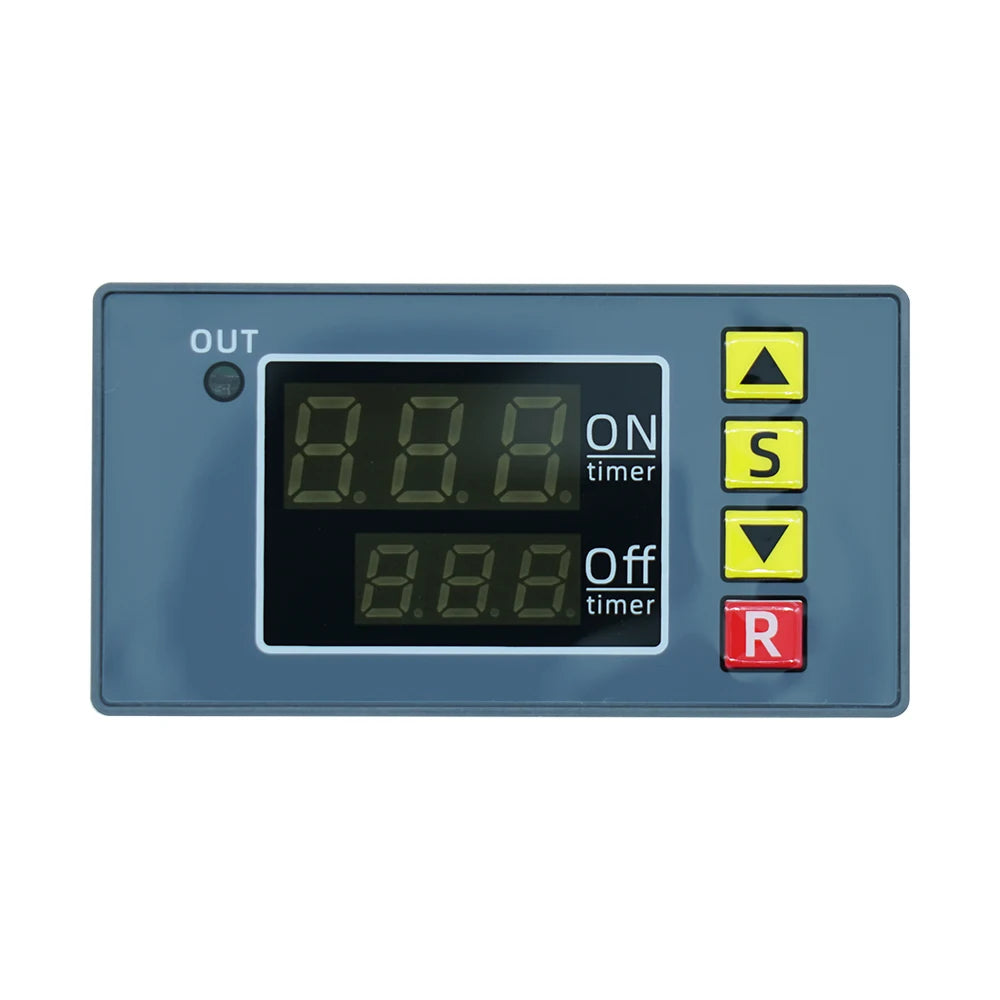 T3231 DC 12V 24V AC 110-220V Digital Time Delay Relay Module Cycle Delay Timer Red Blue Dual Display Timing Relay Switch for Car