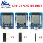 For Wemos Mini D1 ESP8266 ESP32 ESP-32S WIFI Bluetooth CP2104 Development Board Module For Arduino With Pins