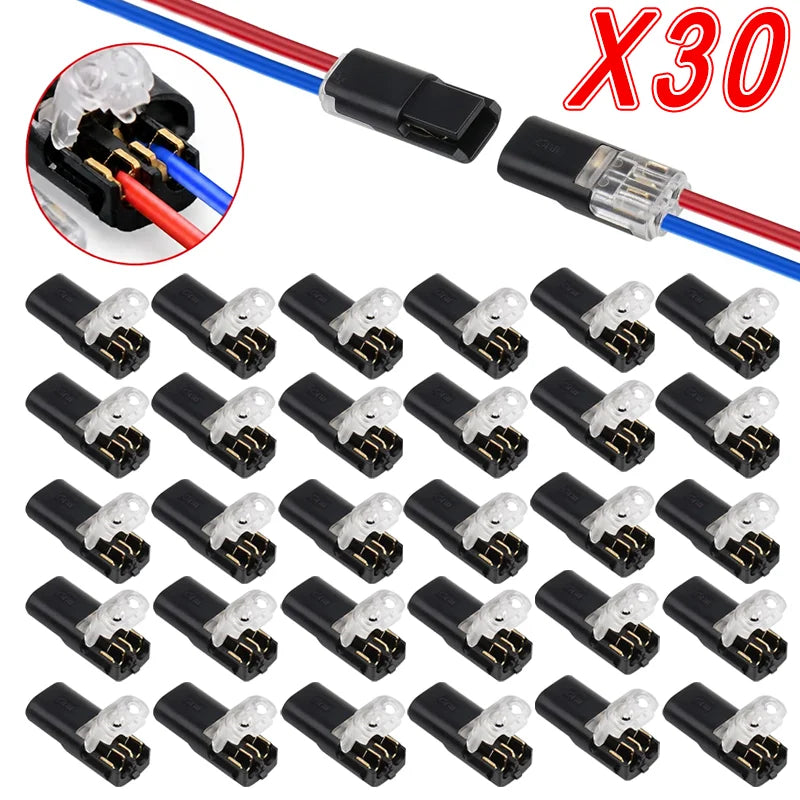 20/30/50/100 D2 Quick Wire Connector Solderless Push-in Terminal Block Electrical Cable Splice Connector for Home DIY Automotive