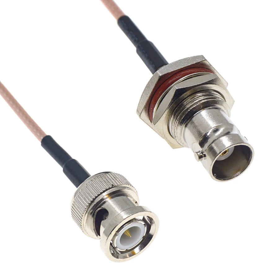 RG316 Cable BNC To BNC Male Female Q9 Plug Jack Crimp Connector Extension RF Brass Copper Coaxial WIFI Coax Jumper Pigtail