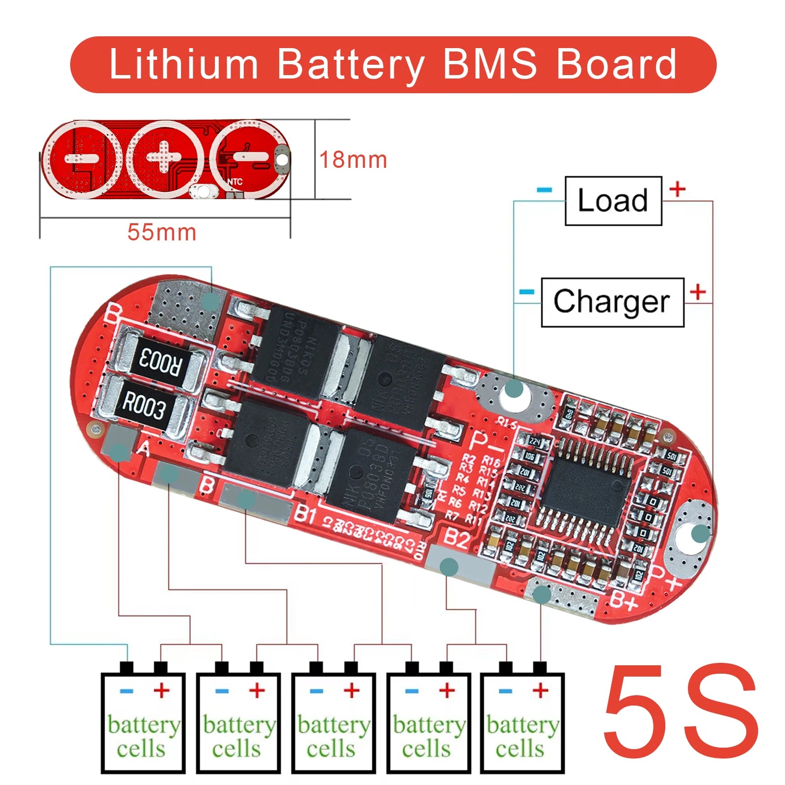 BMS 1S 2S 10A 3S 4S 5S 25A Bms 18650 Li-ion Lipo Lithium Battery Protection Circuit Board Module Pcb Pcm 18650 Lipo Bms Charger