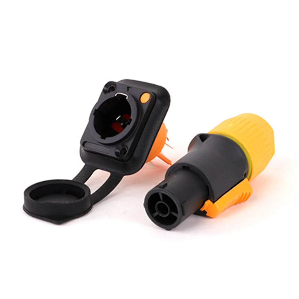 10pcs New 3Pins Waterproof Locking Male Cable Plug Female Chassis NAC3MPX or NAC3MX-W + NAC3FPX + Powercon Connector NAC3FX-W