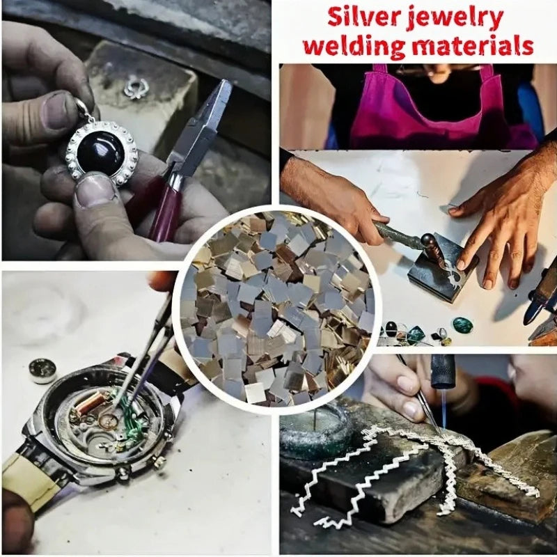 Silver Solder Wire Sheet High Medium Low Temperature for Jewelry Making Ring Bracelet Repair DIY Welding Kit