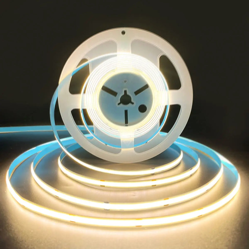 High Quality 5M Cob Led Strip Cri90 Free Cutting 12V 24V 3mm 5mm 8mm Self-adhesive Led Strip Light