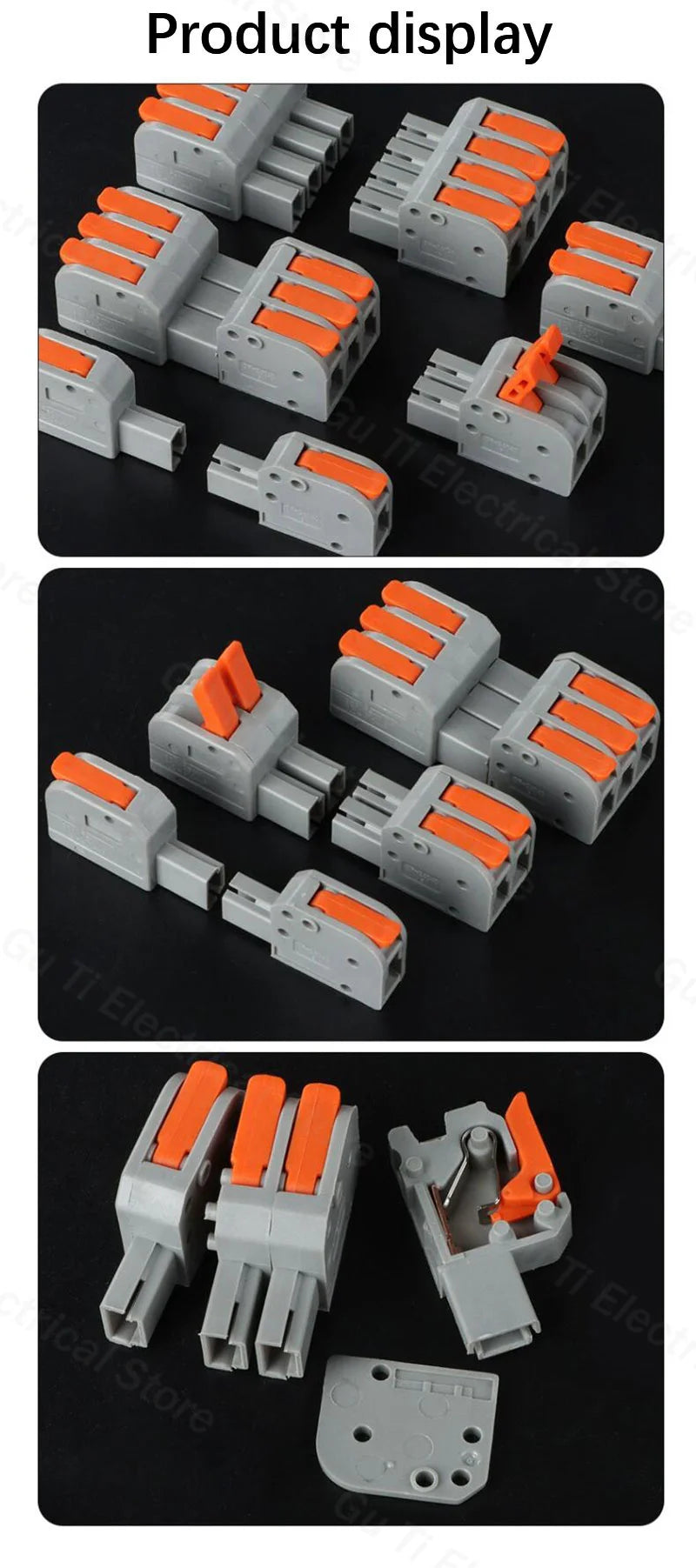 Male Female Docking Mini Quick Wire Connector Universal Compact Electrical Wiring Connectors Push-in Conductor Terminal Block