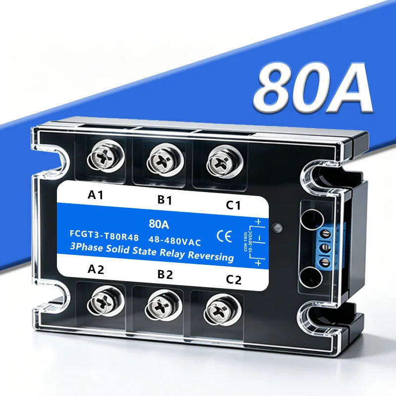 Three-phase Solid State Relay SSR 3 Phase 10A 25A 40A 60A 80A 100A 120A 150A 200A AC Control AC DC Control AC 25DA 380VAC