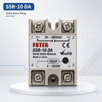 Solid State Relay SSR DA Single Phase 10A 25A 40A 60A 80A 100A 3-32VDC Input 24-380VAC Output for PID Temperature Control