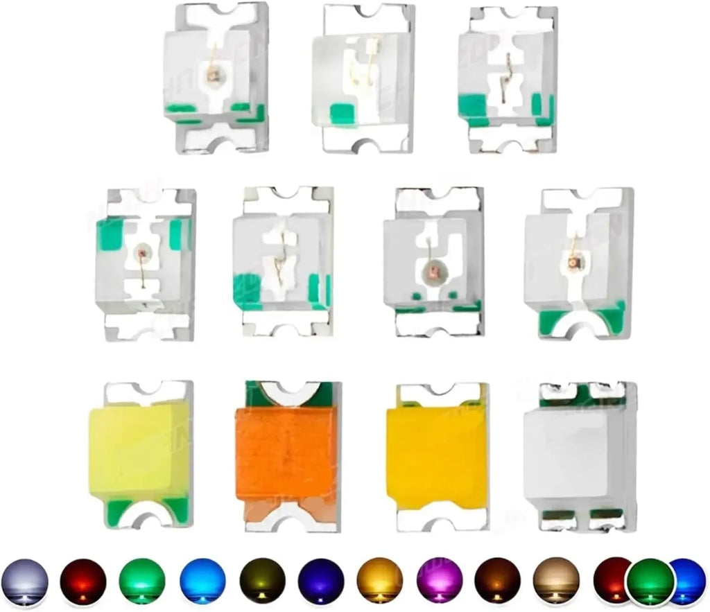 SMD LED Assorted Kit 0402 0603 0805 1206 1210 5730 5050 Purple Pink Fast flashing Warm Cool White Red Green Blue Yellow Orange