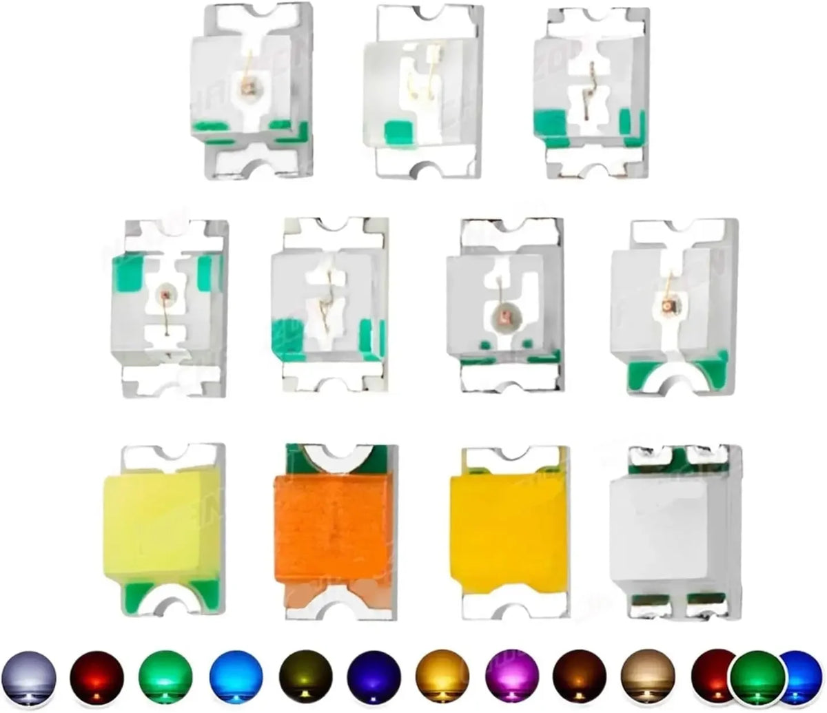 SMD LED Assorted Kit 0402 0603 0805 1206 1210 5730 5050 Purple Pink Fast flashing Warm Cool White Red Green Blue Yellow Orange