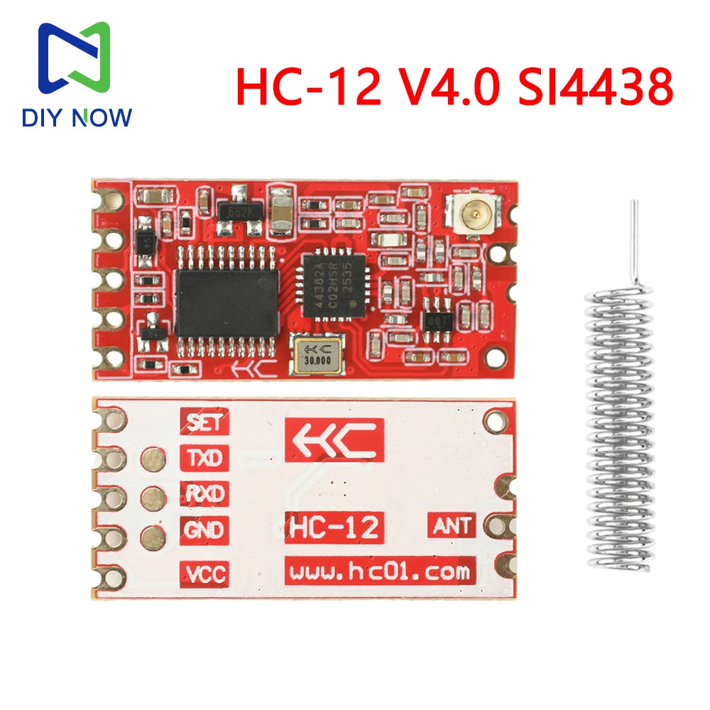 HC-12 V4.0 SI4438 Wireless Serial Communication Module Multi-channel Embedded Wireless Data Transmission Module 433.4-483.8 MHz