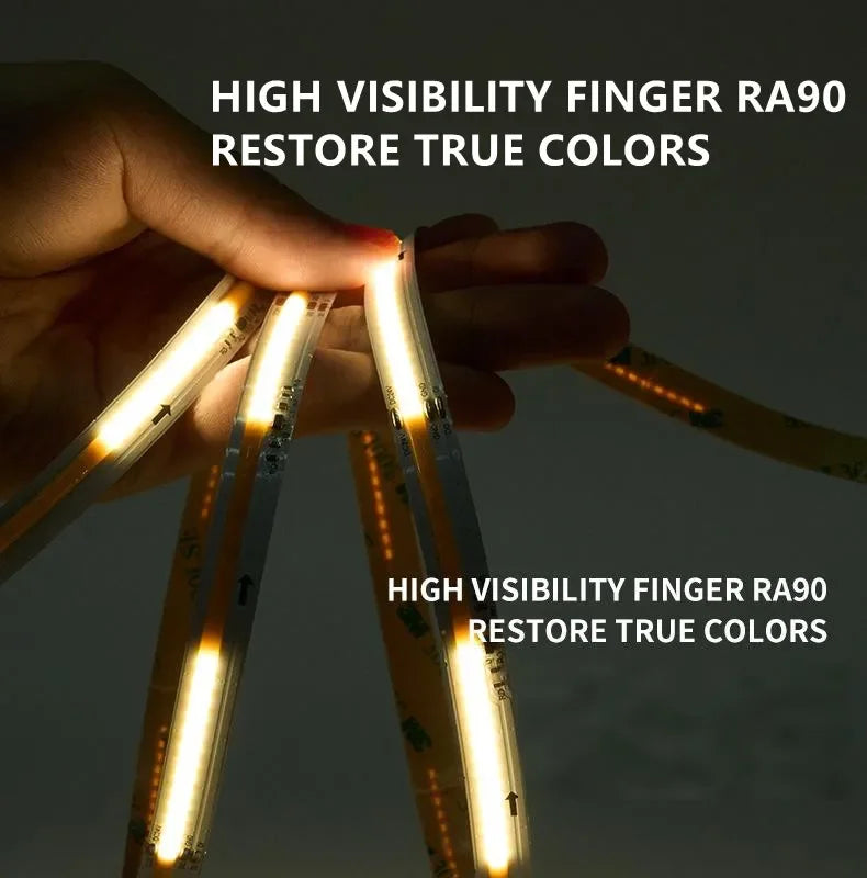 WS2811 IC COB LED Strip DC24V 360LEDs Addressable Running Water Flowing Light Flexible High Density Tape RA90 3000K/4000K/6000K