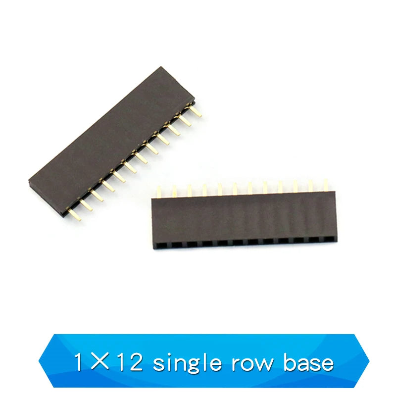 10PCS 2.54mm Pitch Single Row Female 2~13P PCB Socket Board Pin Header Connector Strip Pin Header