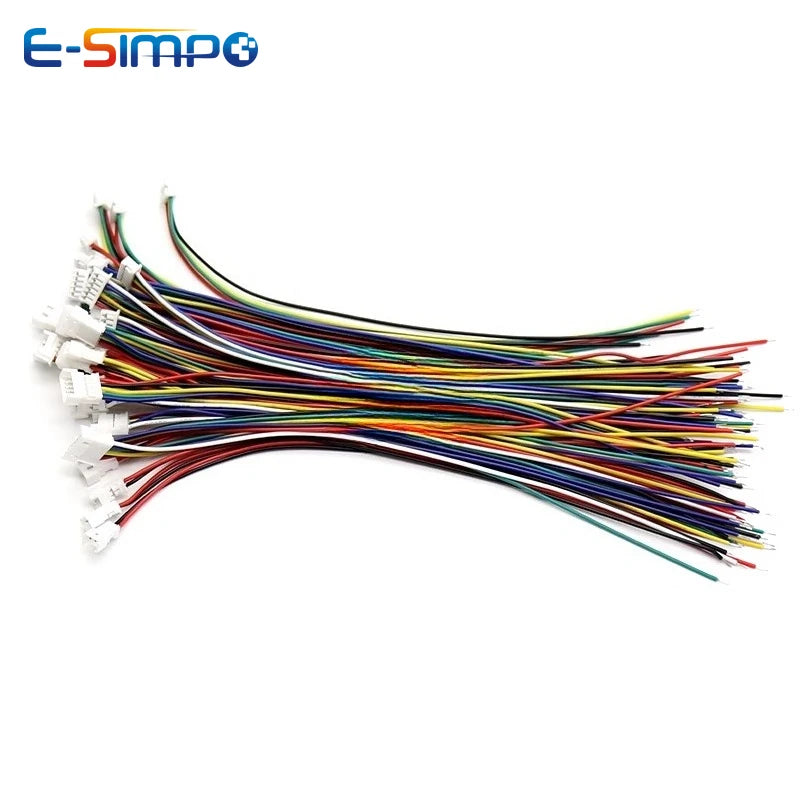 10pcs 15cm JST1.25 1.25mm 2P 3P 4P 5P 6P Male Female Plug Butt-joint Aerial Docking Crimp Terminal Wire Cable Connector