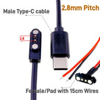 Smart Wristband Male Female Wire 2 3 4 5 Pole USB Type-C DC Charger Connector 2A DC Smart Watch Magnetic Pogo Pin Universal