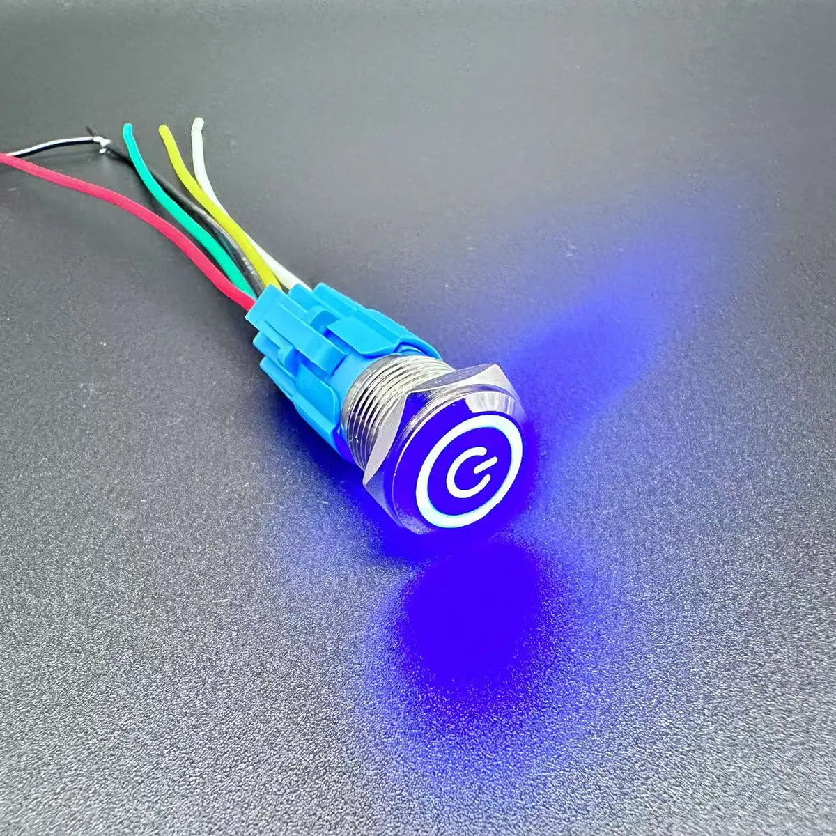 12/16/19/22MM Waterproof Metal Push Button Switch LED Light Momentary Latching Car Engine Power Switch  5V 12V 24V 220V Red Blue