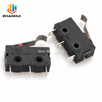 40PCS/Box Mini Micro Limit Switch - NO NC SPDT 2P/3P Terminals 5A 125V/250V Roller Arc Lever Snap Action Switch