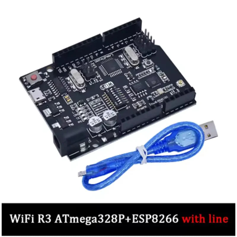 UNO R3 Official Box ATMEGA16U2 / UNO+WiFi R3 Original ATMEGA328P Chip CH340G For Arduino UNO Development Board WeMos ESP8266