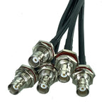 RG58 BNC Male Plug to BNC Female Jack Bulkhead Crimp Connector RF Pigtail Coax Jumper Cable Wire terminals 6inch~10FT
