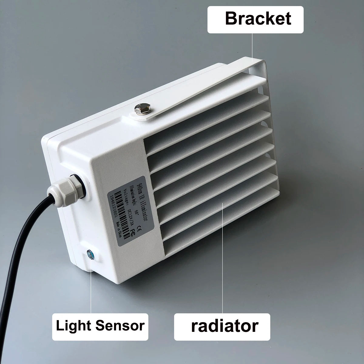 940nm AC110V~220V / 12V DC Outdoor IP66 Invisible Infrared Lights Night Vision IR Fill  Lamp For Security Camera