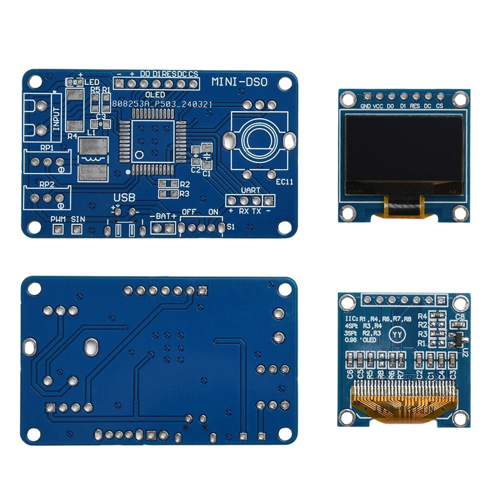 Digital Oscilloscope Kit 0.96 Inch LCD with 3 Trigger Modes Signal Generator Module DIY Electronic Parts STC Microcontroller