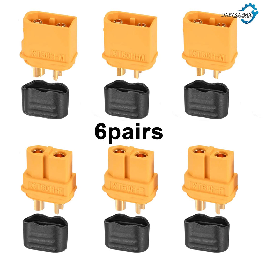 3-12Pairs XT60H (XT60 Upgrade) Connector XT60H Male Female Bullet Connectors Plugs with Sheath for Lithium Battery RC Planes Car
