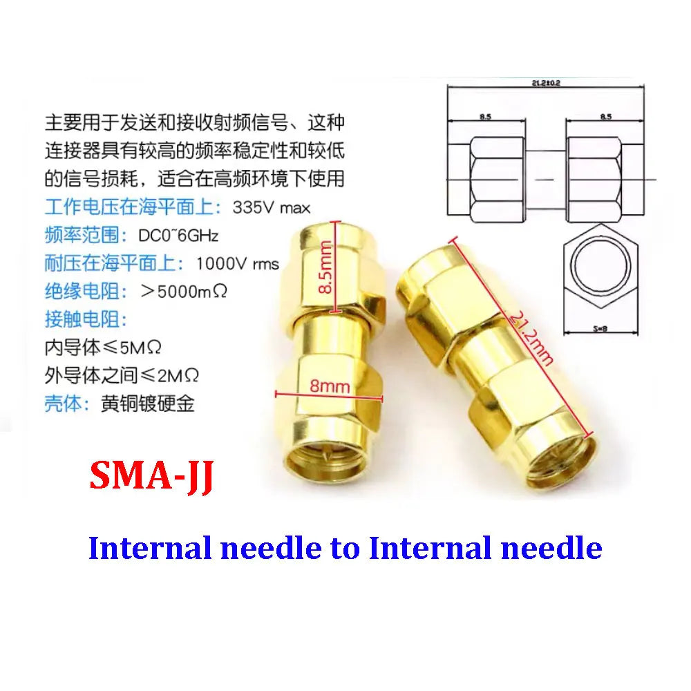 1/3/5piece SMA Male Female RF Straight Connector 90 Degree Right Angle Tee Type 3Way Splitter RPSMA To RP-SMA Male Adapter