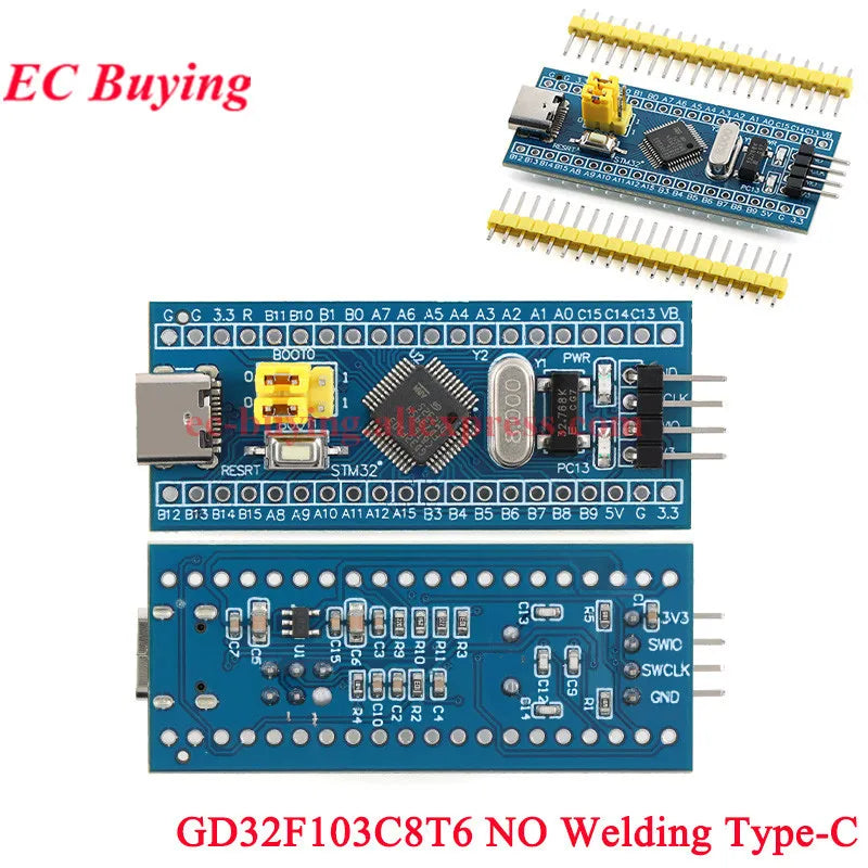 1-2Pcs STM32F103C6T6 STM32F103C8T6 CH32F103C8T6 APM32F103C8T6 CH32 ARM STM32 Minimum System Development Board Module For Arduino