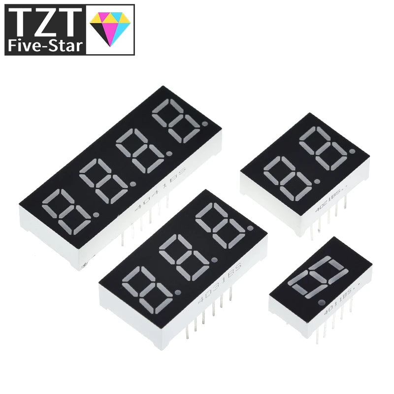 0.4 Inch Digital Tube LED Display 1Bit 2 Bit 3 Bit 4 Bit Clock Common Anode Cathode 0.4" 7 Segment Led DIY Red Board for arduino