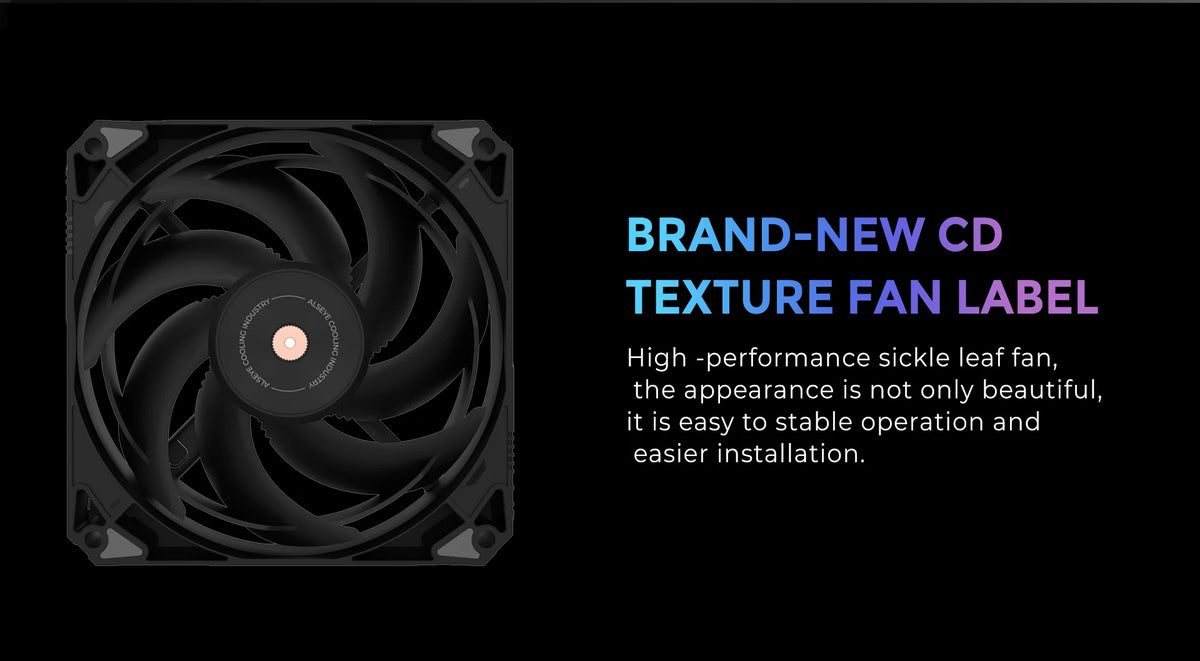 ALSEYE W12P 12CM Case Cooling Fan ARGB Light Synchronization PWM Intelligent Temperature Control Silent Fan 900-3000RPM