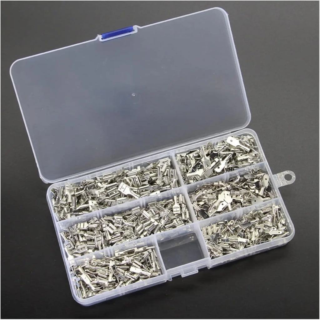 600Pcs 2.8/4.8/6.3mm Male Female Spade Connectors Wire Crimp Terminal Block with Insulating Sleeve Assortment Kit Going