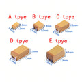 10PCS A B C D Case Tantalum capacitor 6V 10V 16V 25V 35V 50V  0.1UF 1uf 2.2UF 4.7UF 10UF 22UF 33UF 47UF 100UF 220uF 330UF